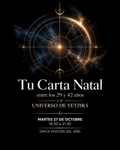 La CARTA NATAL DE 29 a 42 años, el UNIVERSO de YETZIRÁ y que viene después.