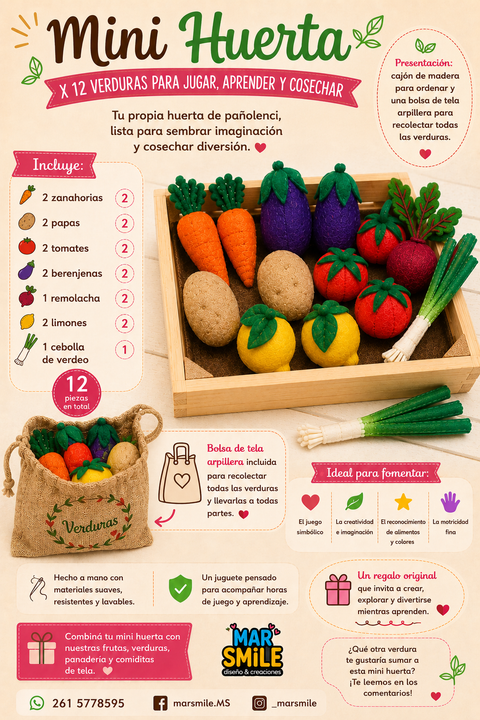 Set Mini Huerta de verduras x 12