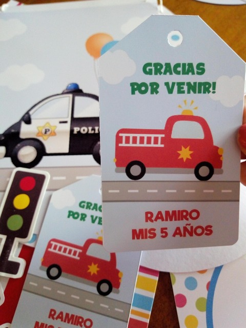 Tag o etiqueta rectangular de Gracias por venir x 12
