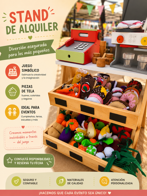 Alquiler Stand Mini verdulería colorida