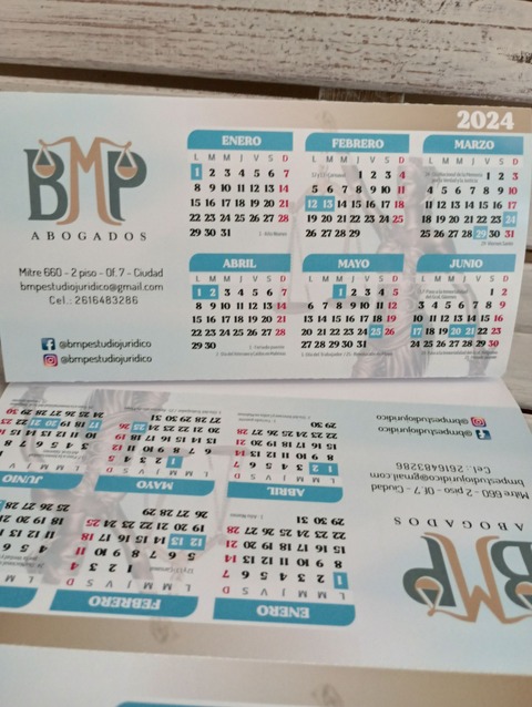 Calendarios Modelo Carpa – Personalizado
