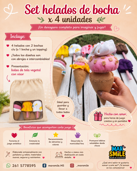 Set Helados de Bocha x4 