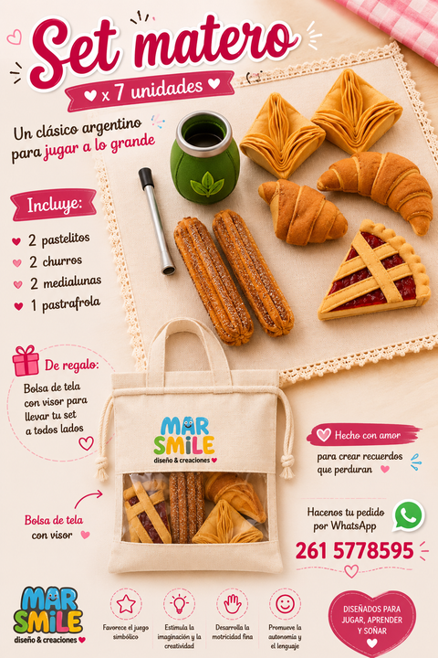 Set matero x 7 unidades