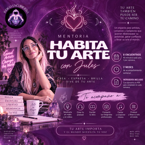 MENTORÍA: HABITA TU ARTE (PACK 8 SESIONES/60 minutos)