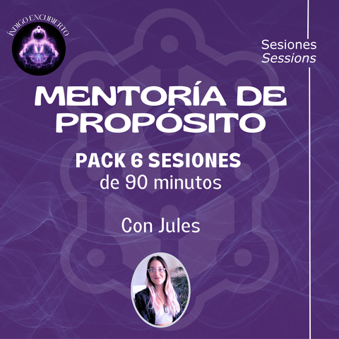 MENTORÍA DE PROPÓSITO INDIVIDUAL- (Pack 6 Sesiones)