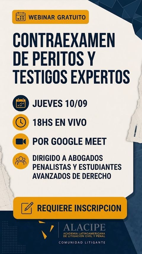 CONTRAEXAMEN DE PERITOS Y TESTIGOS EXPERTOS