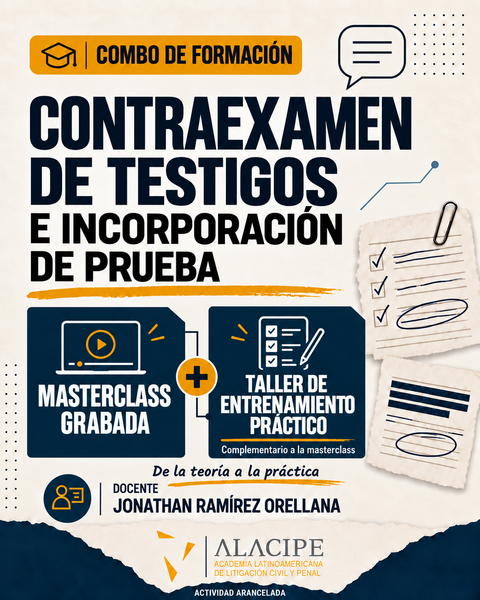 MASTERCLASS CONTRAEXAMEN - TALLER DE ENTRENAMIENTO PRACTICO