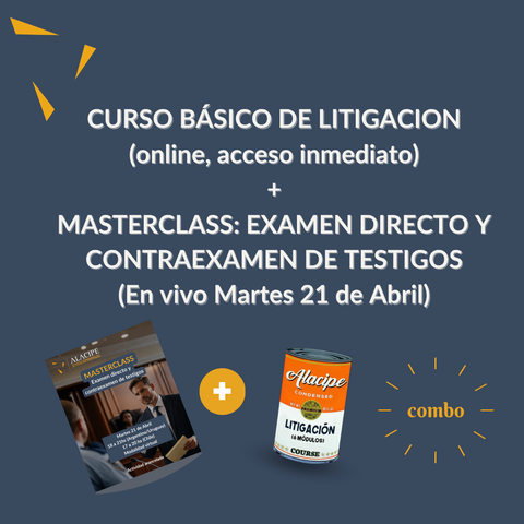 MASTERCLASS + CURSO BASICO DE LITIGACION