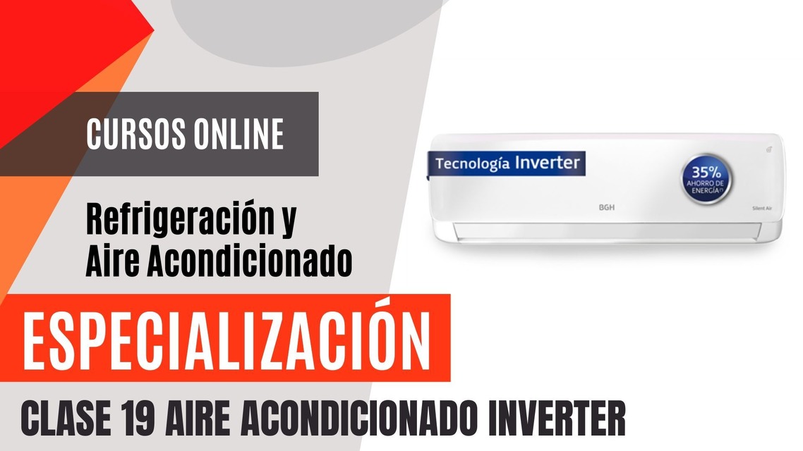 CLASE 19. Aire Acondicionado INVERTER - ACADEMIA MEGASERVICE ONLINE