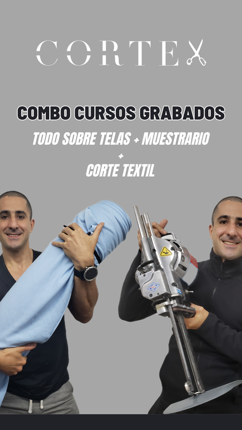 Combo Cursos Grabados: Corte Textil + Todo Sobre Telas  