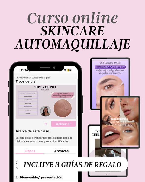Curso online de Skincare y Automaquillaje + BONUS de regalo
