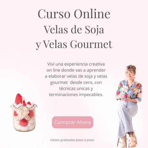 Curso on line de Velas de soja y velas Gourmet 