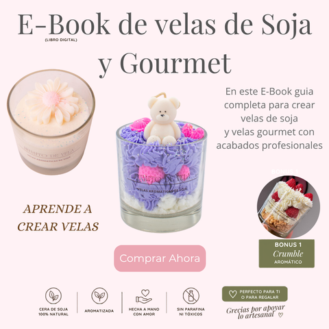 E-Book velas de soja y velas Gourmet + BONUS Crumble