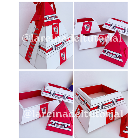 CAJA PIRAMIDE RIVER DE 27X27X7 CM