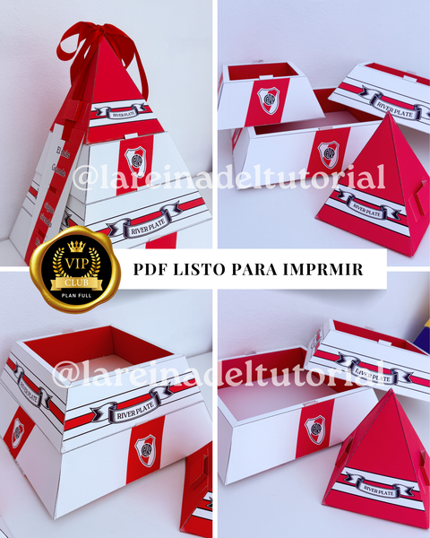 CAJA PIRAMIDE RIVER DE 27X27X7 CM