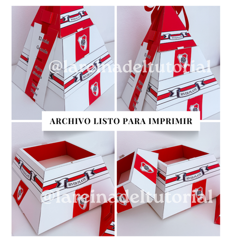 CAJA PIRAMIDE RIVER DE 23X23X5 CM