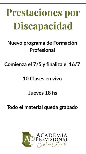 📚 Curso de Prestaciones por Discapacidad