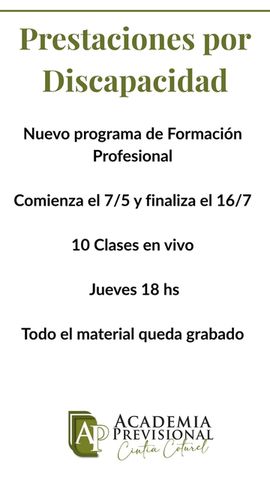 📚 Curso de Prestaciones por Discapacidad