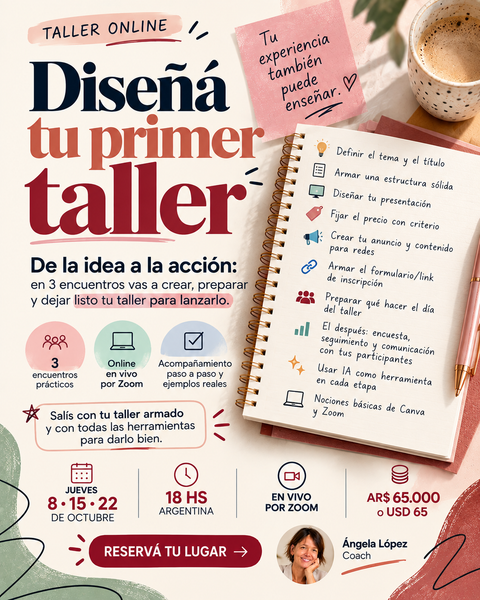 Aprende a Diseñar tu Primer Taller - En Vivo
