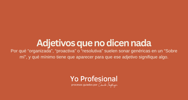 Adjetivos que no dicen nada