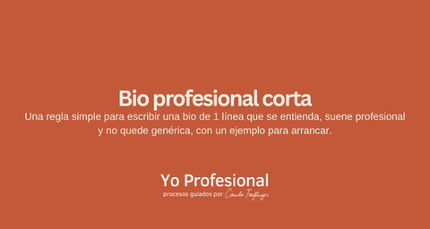Bio profesional corta