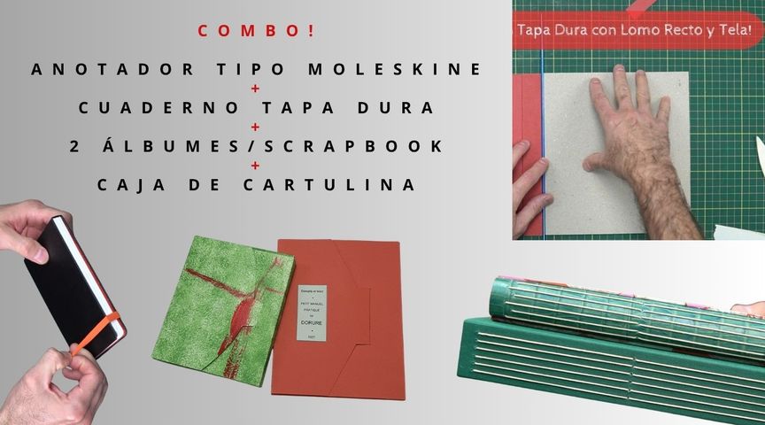 Combo 5 Productos:  Moleskine + Cuaderno + 2 Albumes + Caja