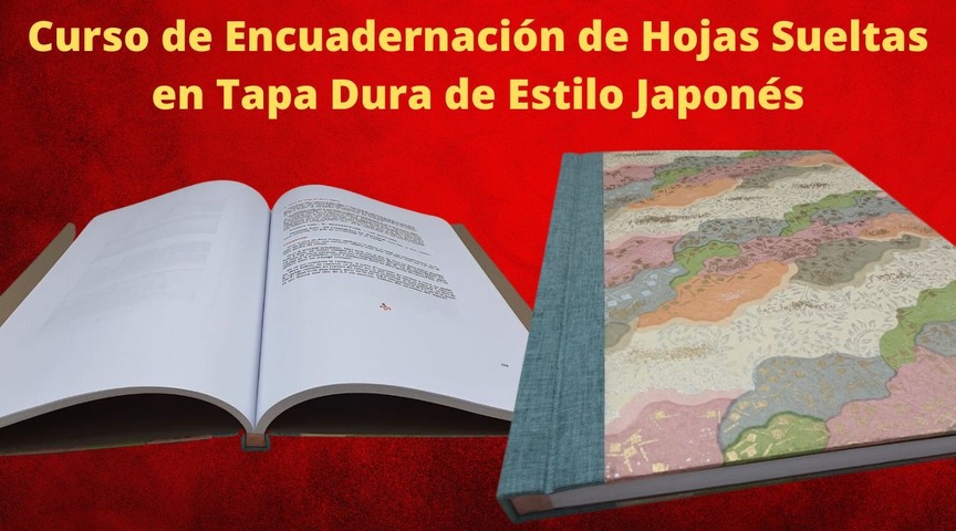 Encuadernación de hojas sueltas en tapa dura de estilo japonés