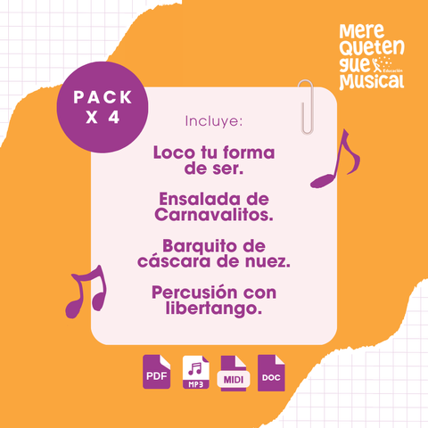 PACK DE PARTITURAS (x4)