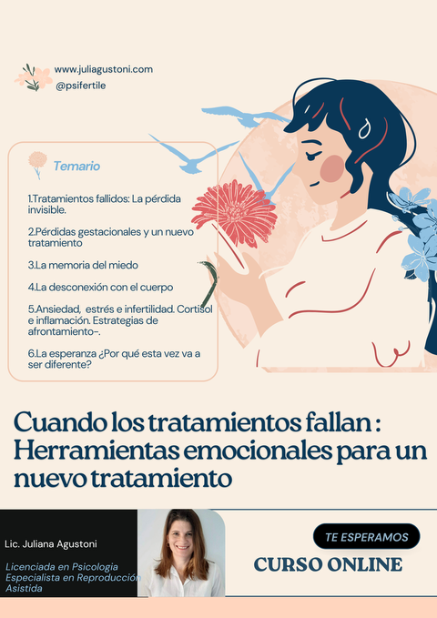   TALLER : Cuando los tratamientos fallan: Herramientas emocionales para un nuevo tratamiento