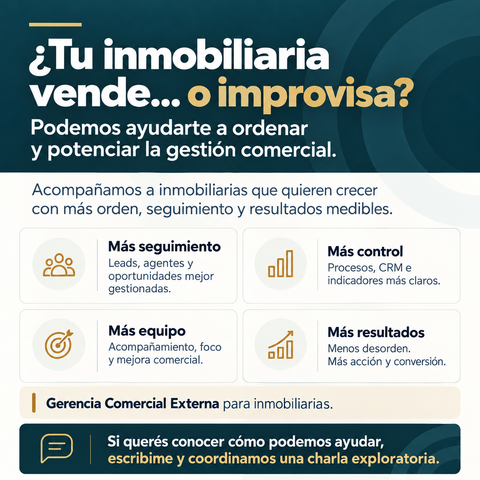 Gerencia Comercial Externa para Inmobiliarias
