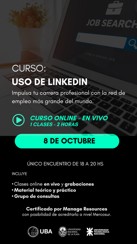 Curso: Uso de LinkedIn para la búsqueda de empleo - Octubre