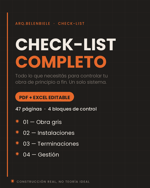 Check-List Dirección de Obra Residencial — Pack Completo