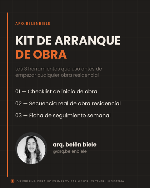 Kit de arranque de obra 