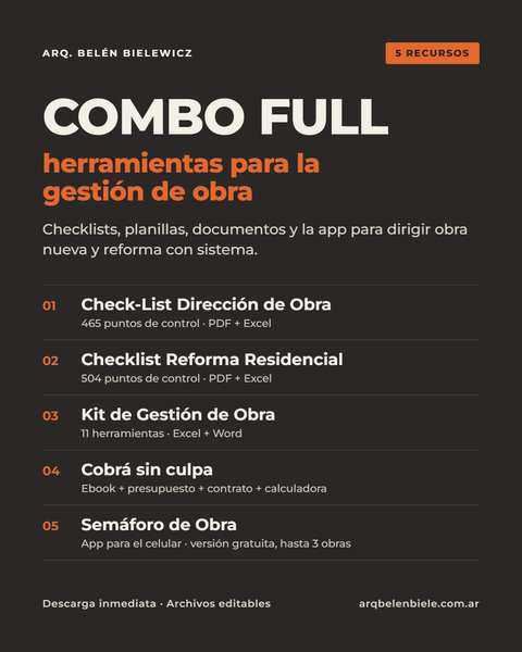 COMBO FULL herramientas para la gestion de obra