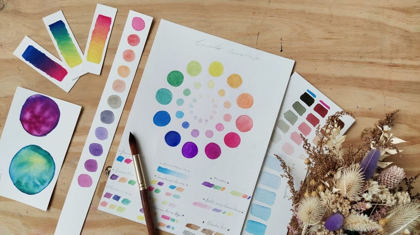 El mundo del color con acuarelas