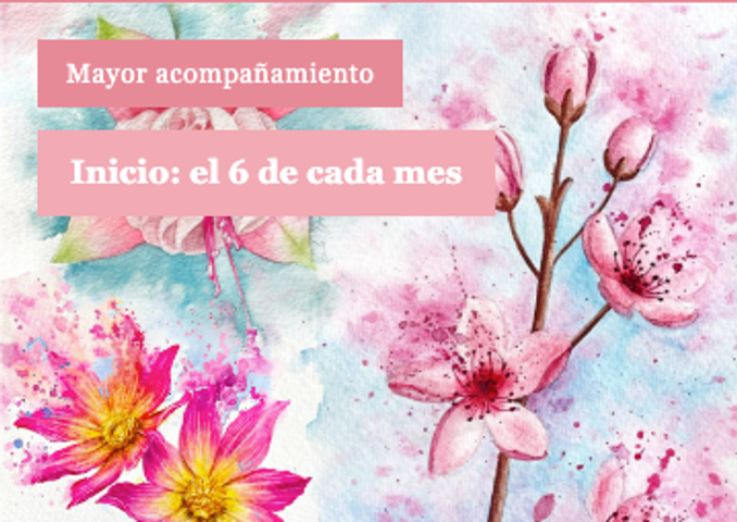 Mentoría (clases semanales) de la escuela online de arte botánico