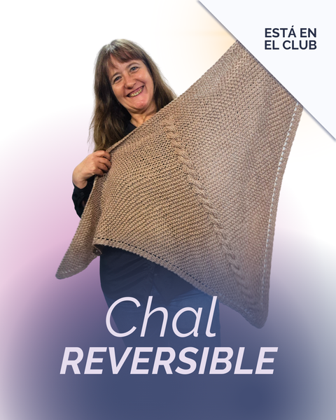 Chal con trenza reversible, siii reversible!