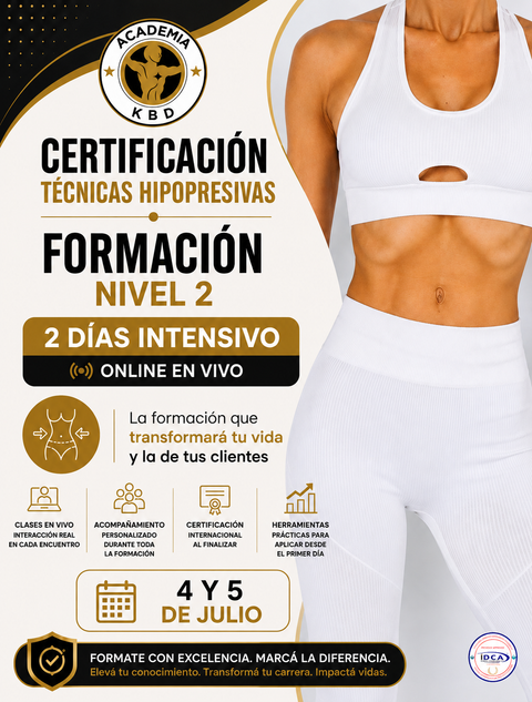  ONLINE EN VIVO JULIO: Certificación Internacional Técnicas Hipopresivas KBD nivel 2