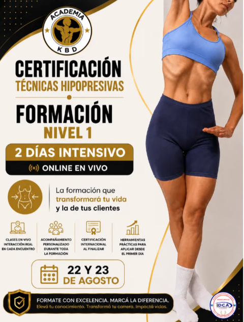 ONLINE INTENSIVO AGOSTO: Certificación Internacional en Técnicas Hipopresivas KBD Nivel 1