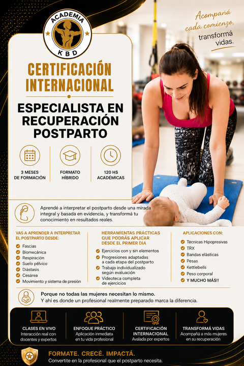 CERTIFICACIÓN: Especialista en Recuperación Postparto