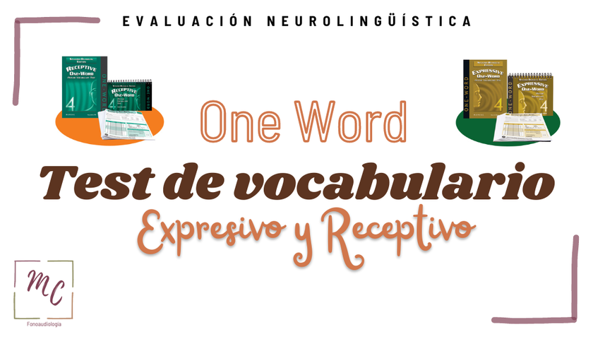 ONE WORD PICTURE  VOCABULARY TEST  RECEPTIVO Y EXPRESIVO