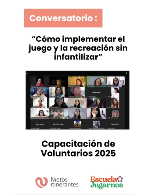 Conversatorio con voluntarios de Nietos Itinerantes