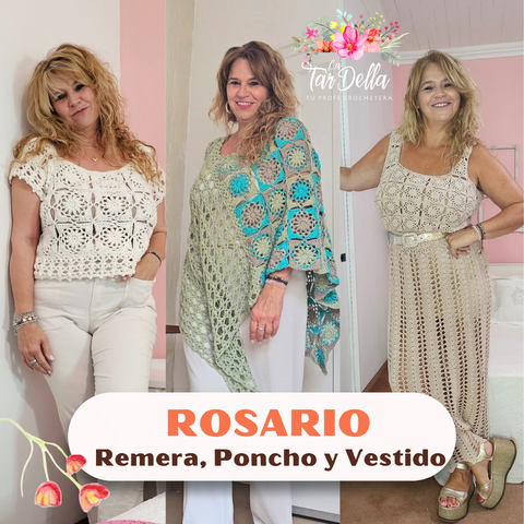 ROSARIO - Remera, Poncho y Vestido