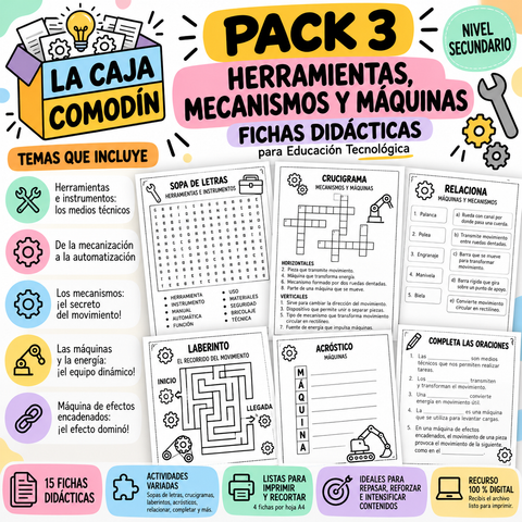 Pack 3 Fichas didácticas