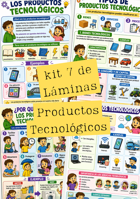 Kit 7 Láminas amplias — Productos Tecnológicos