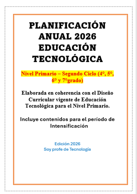 Planificación anual 2026 Segundo ciclo nivel primario