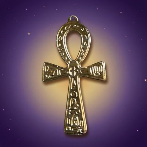 𓋹 Cruz de Ankh de metal 𓋹