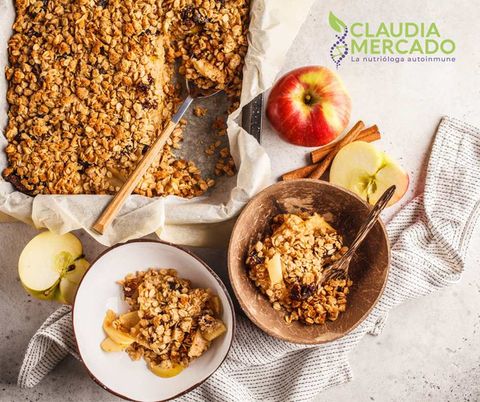 Tarta de manzana con harina de coco (sin nueces, gluten)