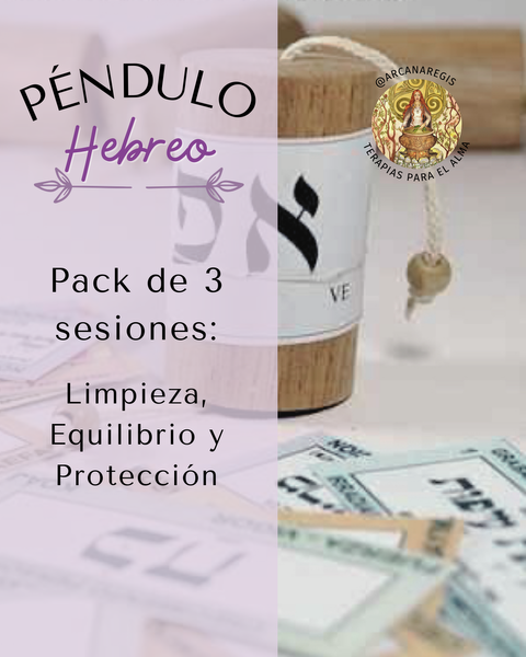 PÉNDULO HEBREO: PACK 3 SESIONES - LIMPIEZA-PROTECCIÓN-EQUILIBRADO