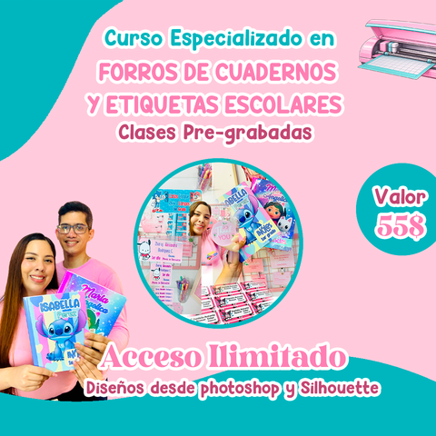 Curso Forrado de cuadernos y etiquetas escolares